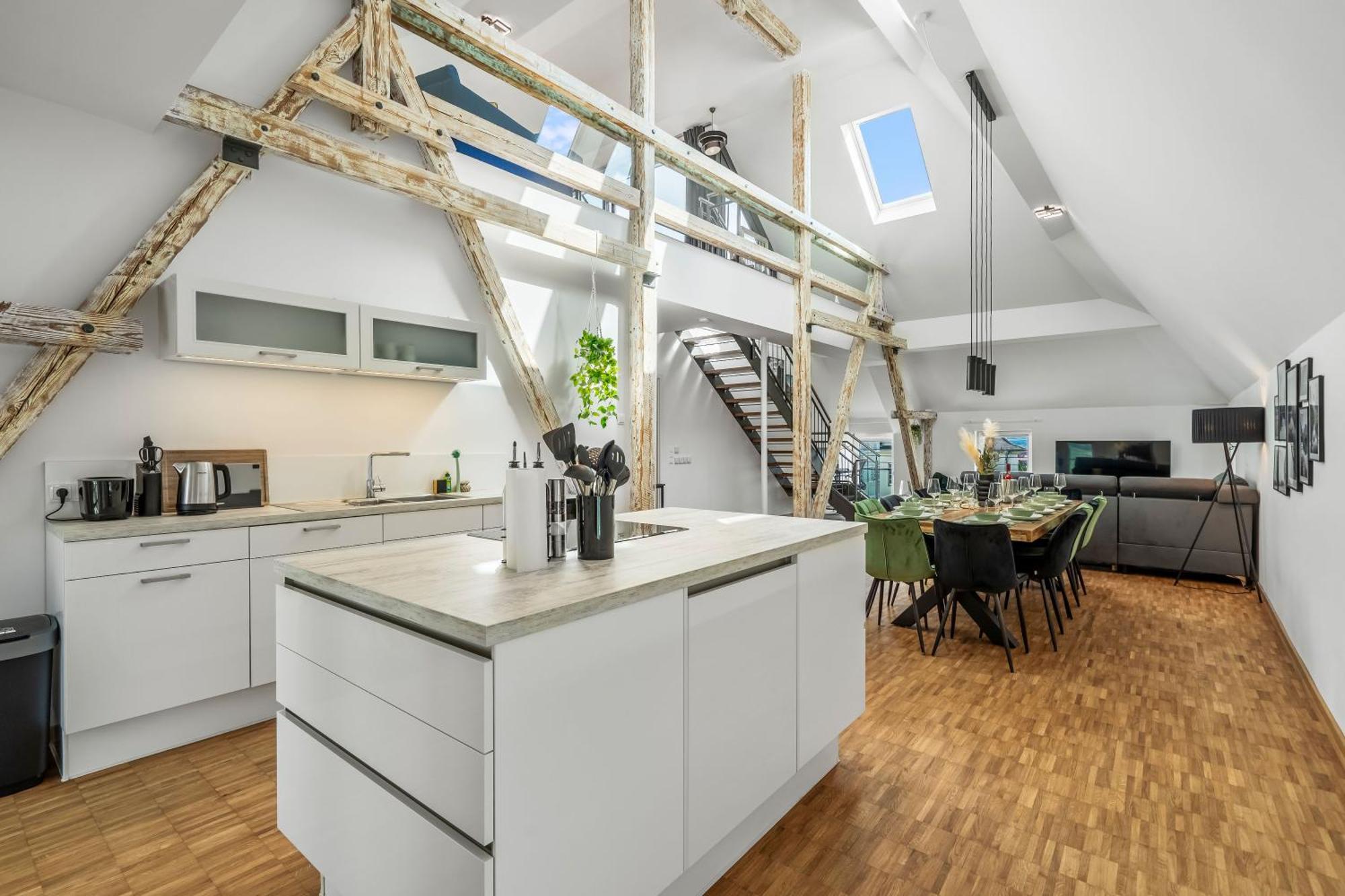 شقة Dnd Design Loft I 170Qm I Parken I Balkon I Workstation I Netflix I Kaffee I Waschmaschine I Trockner I Xbox I Ausblick فورتسبورغ المظهر الخارجي الصورة